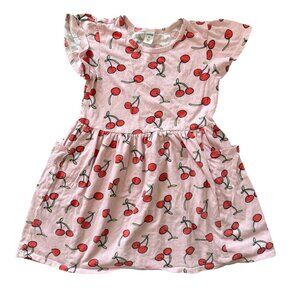 Harper Canyon Cherry Print Flutter Sleeve Dress Pink Size 6